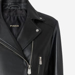 GIACCA CHIODO STILE BIKER IN NAPPA 106247 A32IZ99 PINKO 