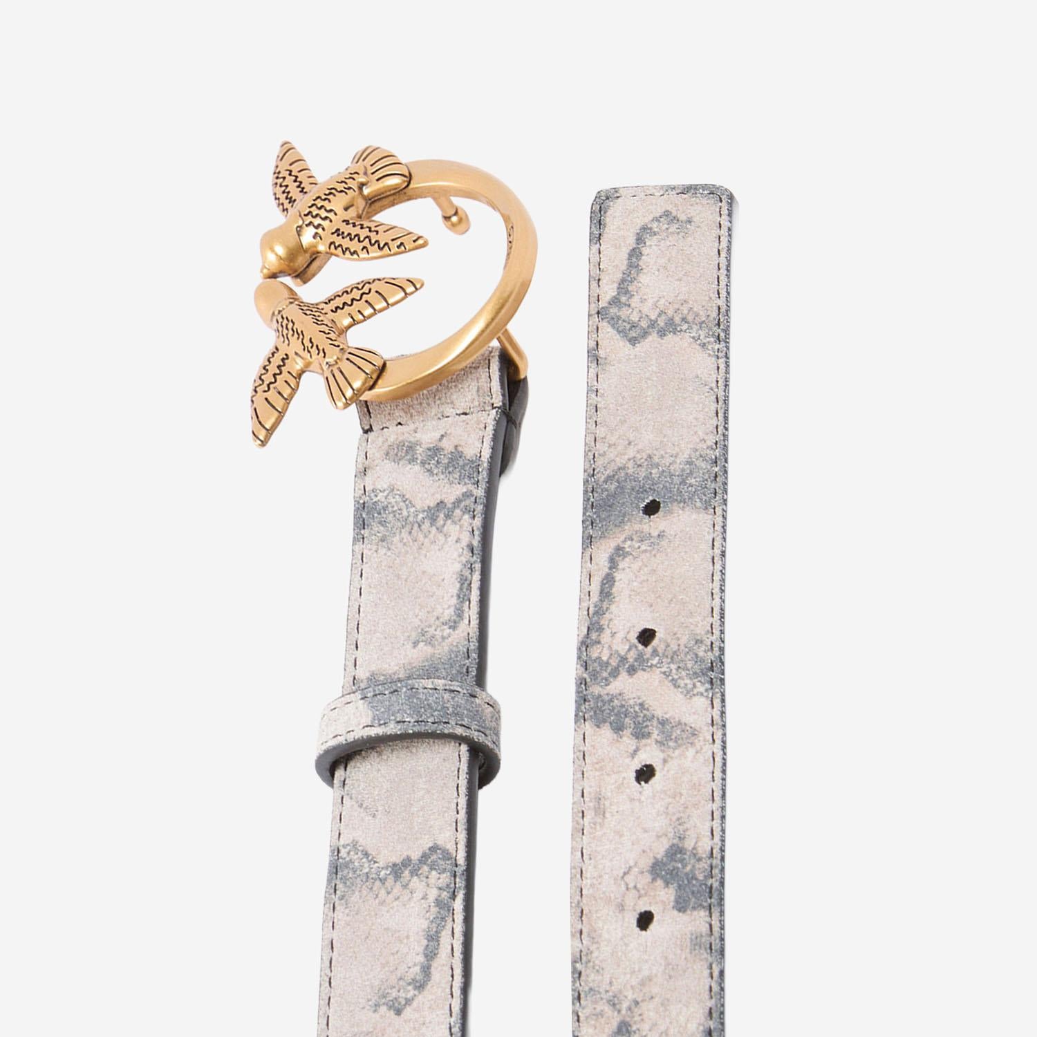 CINTURA IN PELLE CON STAMPA ANIMALIER 100125 A35XH8RQ PINKO 