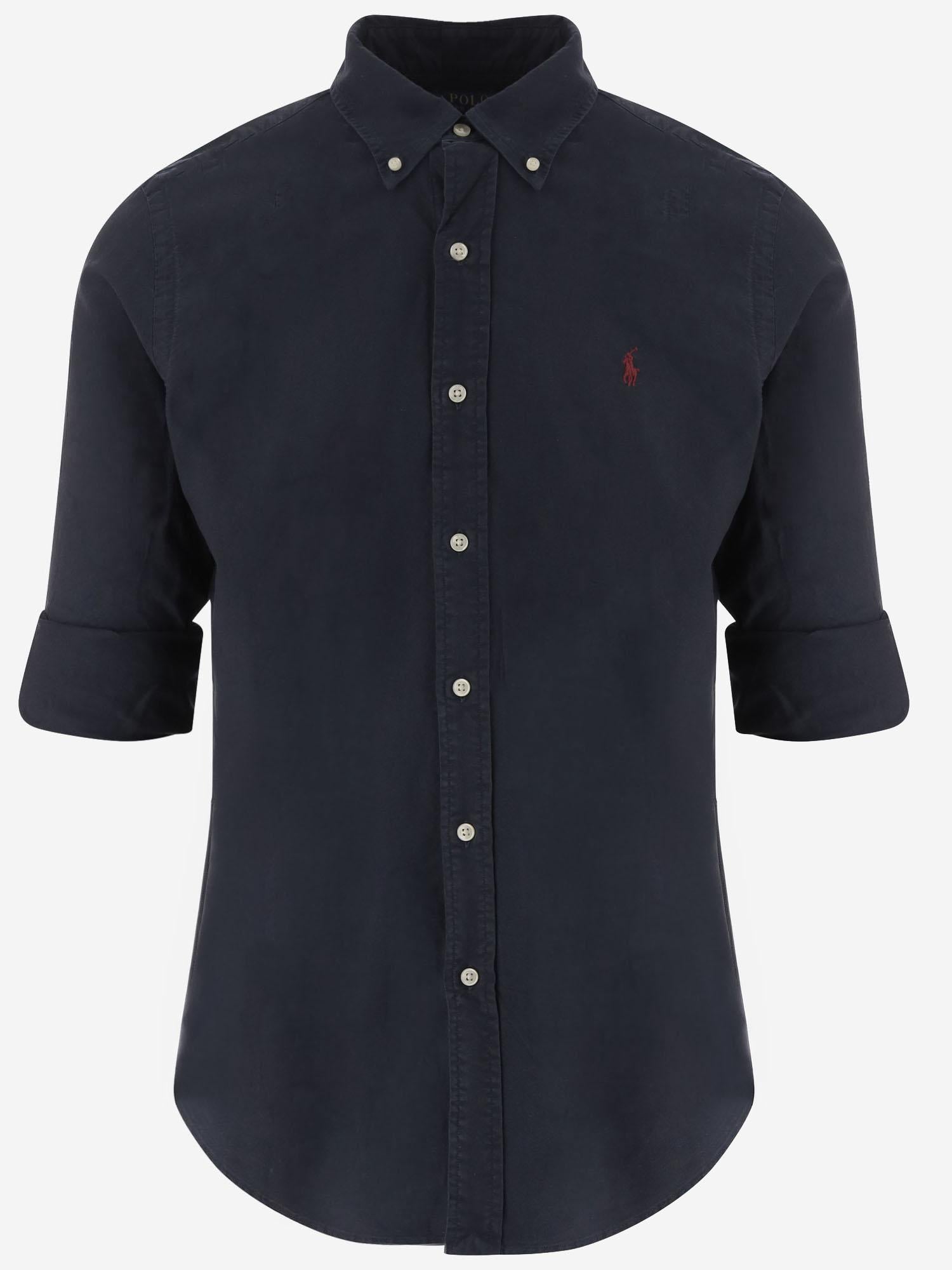 CAMICIA IN COTONE CON LOGO 710772290 002 POLO RALPH LAUREN 