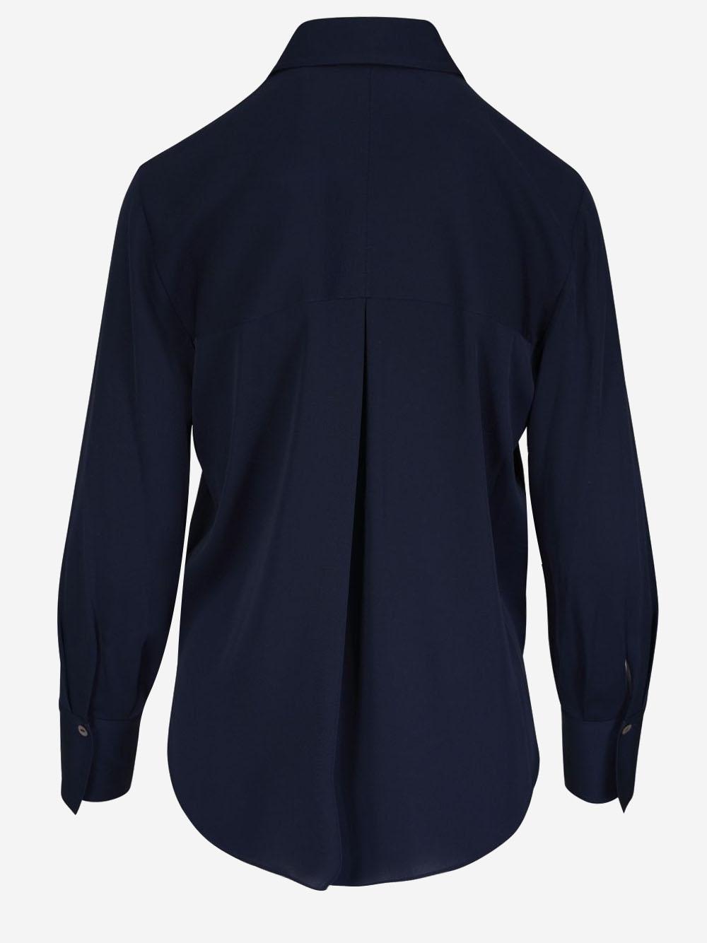 CAMICIA IN SETA STRETCH V101013150 403CBL VINCE 