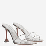 Sandali andreea glass ANDREEAGLASSSLIPPER 95SILVERTRANSPARENT AMINA MUADDI 