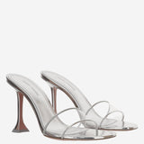 Sandali andreea glass ANDREEAGLASSSLIPPER 95SILVERTRANSPARENT AMINA MUADDI 