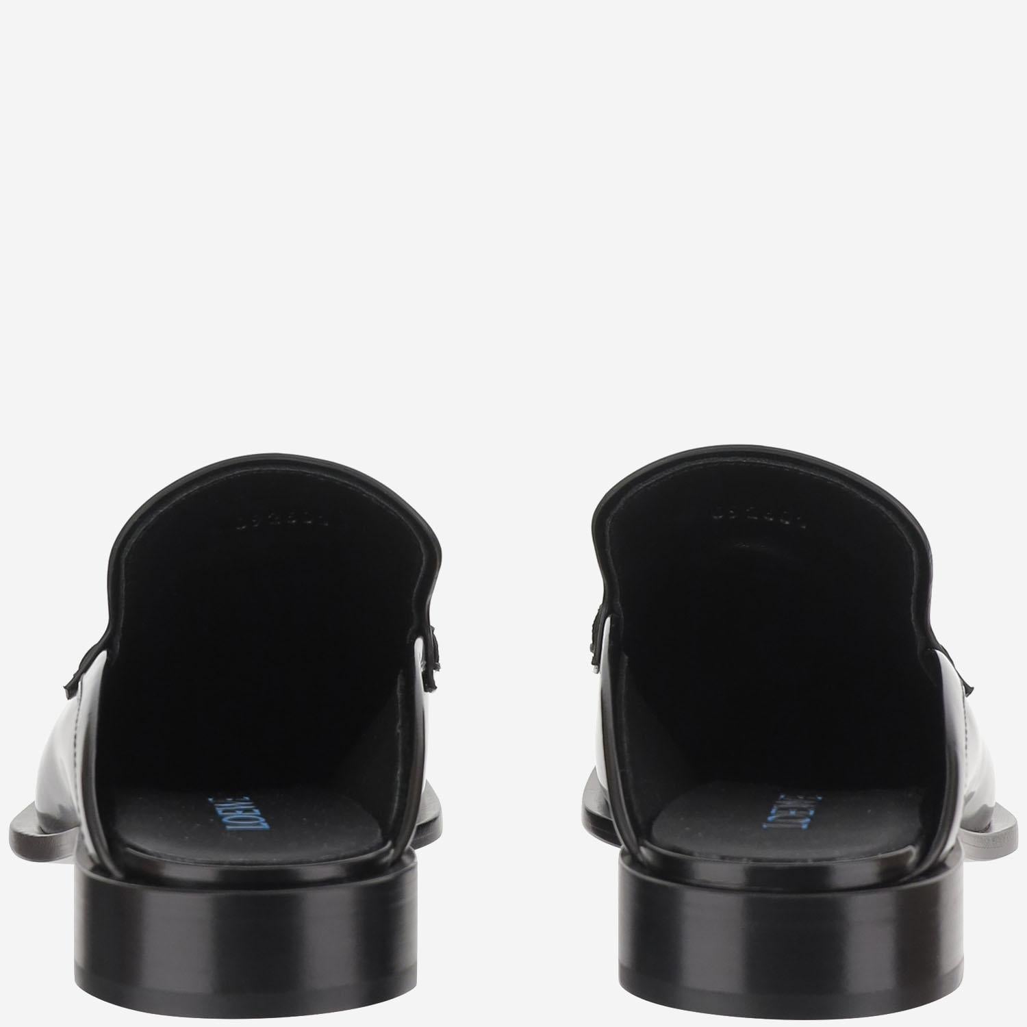 Mocassini mule Edge in pelle di vitello spazzolata L814379X70 1100 LOEWE 