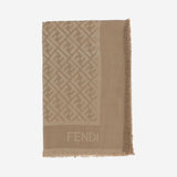 Sciarpa FF IN SETA E LANA FXT069 AJW7F0QB8 FENDI 
