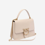 BORSA A MANO  IN PELLE CON LOGO 100066 A0F1C50Q PINKO 