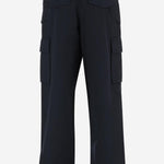 PANTALONI CARGO IN COTONE CON DETTAGLI CHECK 8119203 SILHOUETTEBLUE BURBERRY 
