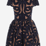 ABITO IN COTONE CON RICAMI PF25013SBL BLUE SELF PORTRAIT 