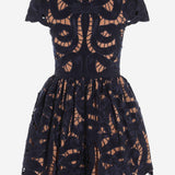 ABITO IN COTONE CON RICAMI PF25013SBL BLUE SELF PORTRAIT 