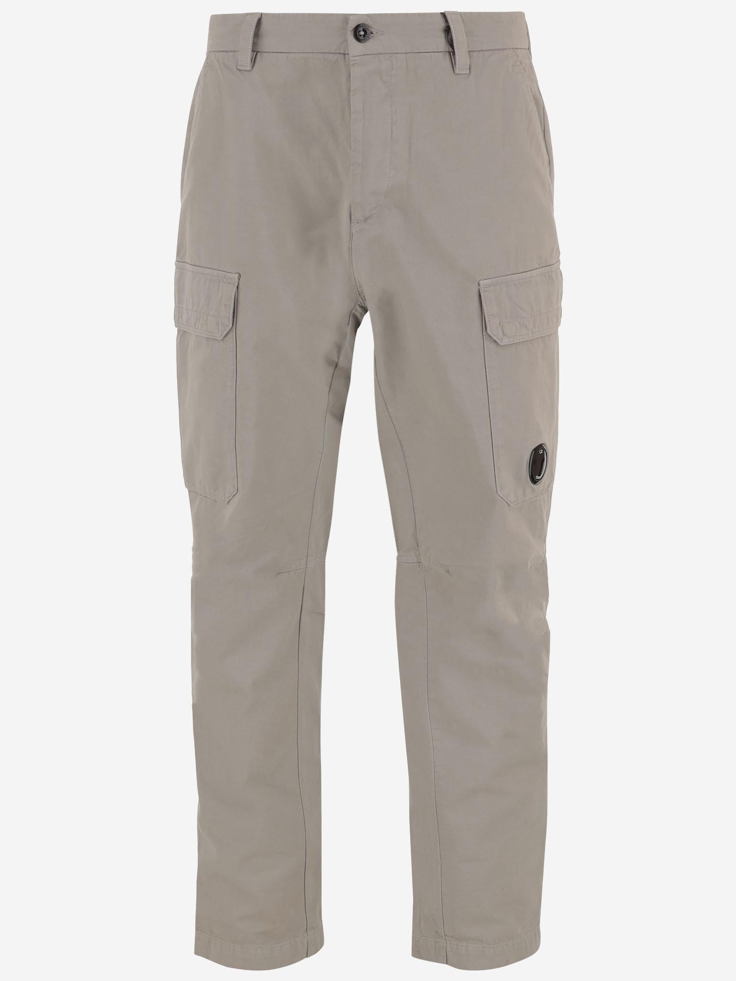 PANTALONI IN COTONE CON LOGO 20CMPA185A 110458G904 CP COMPANY 
