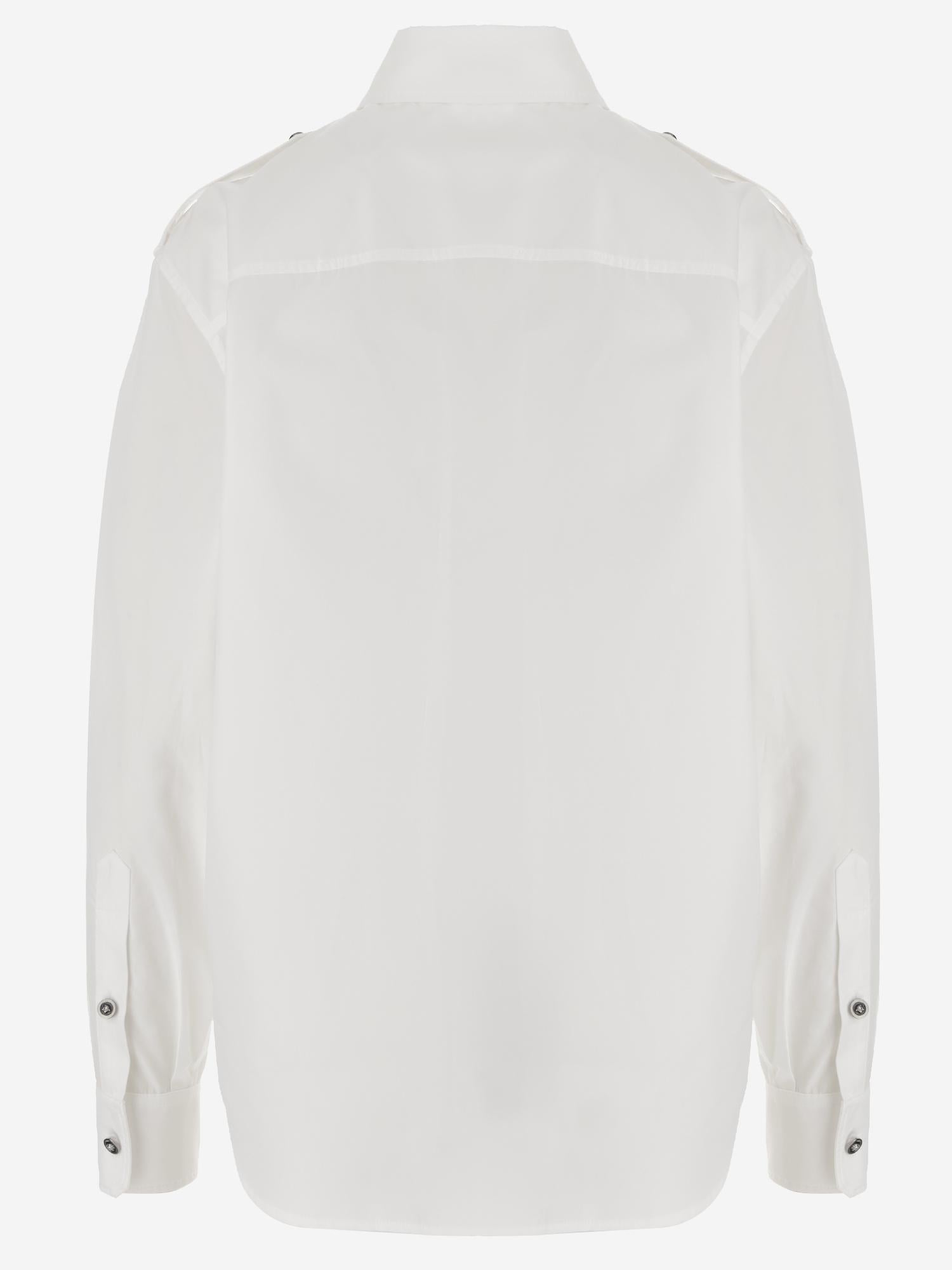 CAMICIA IN COTONE CON BOTTONI A CONTRASTO 1023767 1A147481W000 VERSACE 