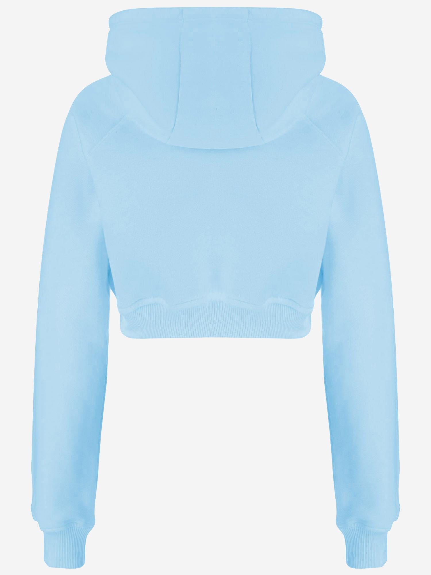 FELPA CROPPED IN COTONE CON LOGO FRONTALE 80PAIT12 CF500217 JUST CAVALLI 