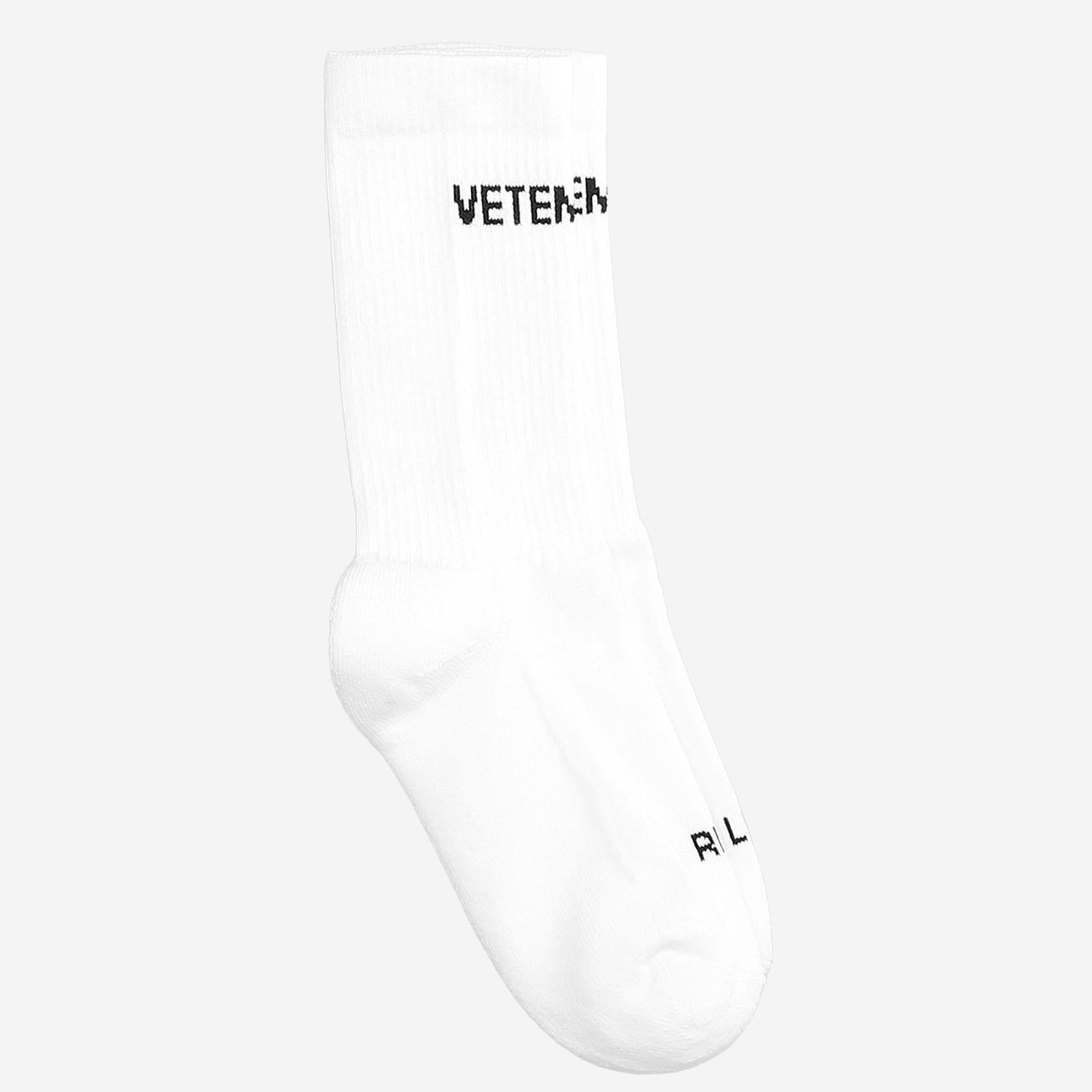 CALZINI IN MISTO COTONE STRETCH CON LOGO UE54SO140W WHITE VETEMENTS 