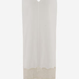 ABITO IN COTONE CON DETTAGLIO IN PIZZO 6261K21078 White CARVEN 