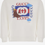 Felpa in cotone con stampa 792071 XJHFE9214 GUCCI KIDS 