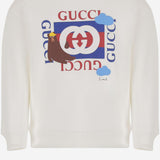 Felpa in cotone con stampa 792071 XJHFE9214 GUCCI KIDS 