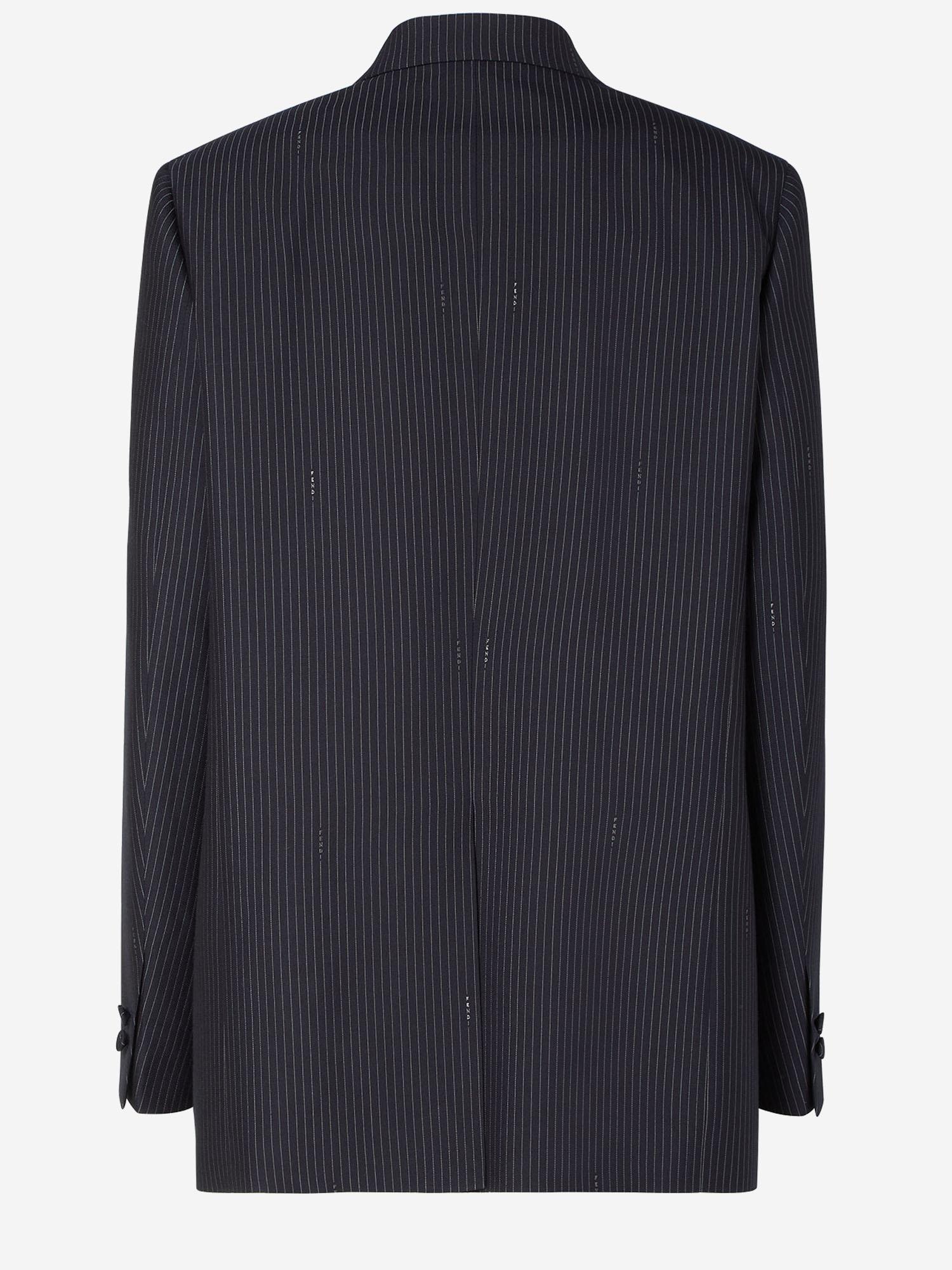 GIACCA BLAZER IN LANA GESSATA FJ7685 AW7IF0QG3 FENDI 