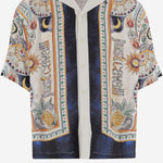 CAMICIA IN VISCOSA CON LOGO E STAMPA FANTASIA 80OALF04 CNF05004 JUST CAVALLI 