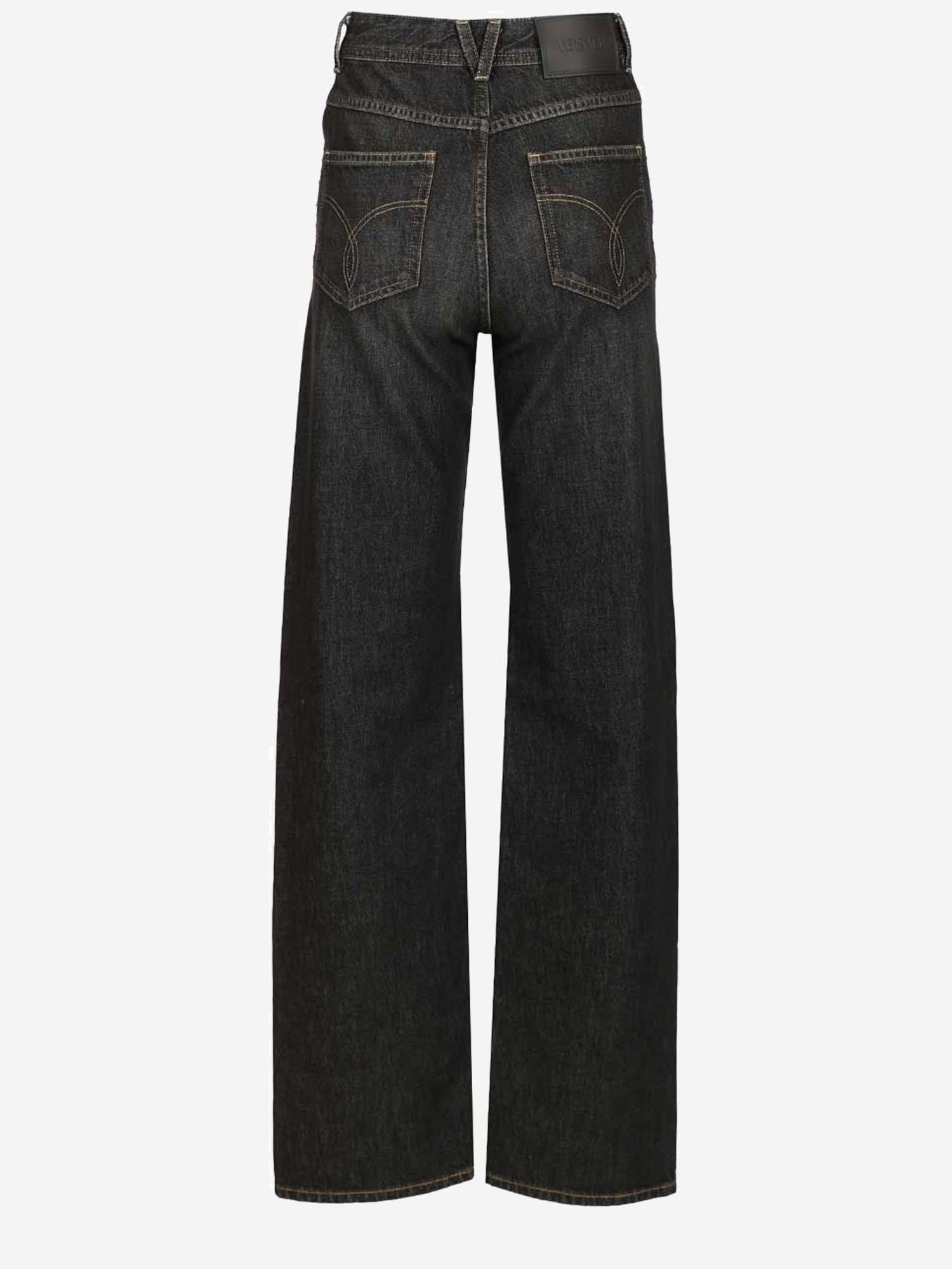 JEANS IN COTONE CON BORCHIE 1022452 1A164771D040 VERSACE 