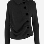 MAGLIA IN SETA E COTONE CON ABOTTONATURA ASIMMETRICA 9813458 200 KHAITE 