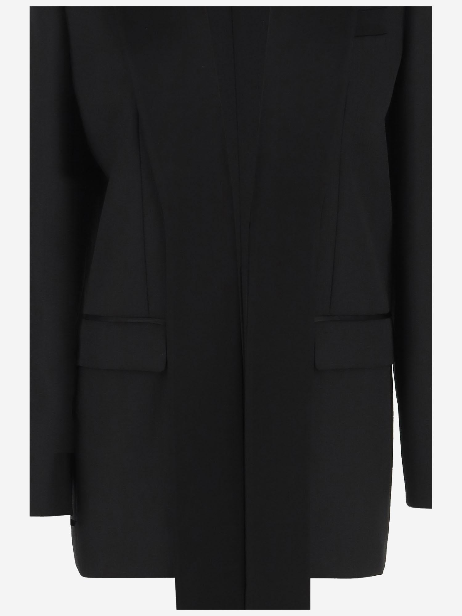 GIACCA MONOPETTO IN MISTO LANA CON COLLO SATIN 104668 A2CNZ99 PINKO 