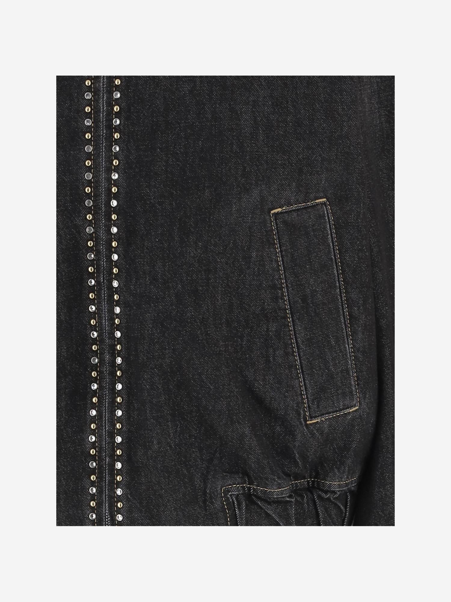 GIUBBOTTO DECORATO IN COTONE 1023067 1A164771D040 VERSACE 