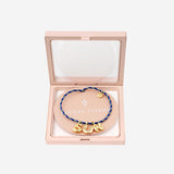 BRACCIALE IN TESSUTO E METALLO BUBBLELETTERSGOLDPLATED SUN SORBET ISLAND 