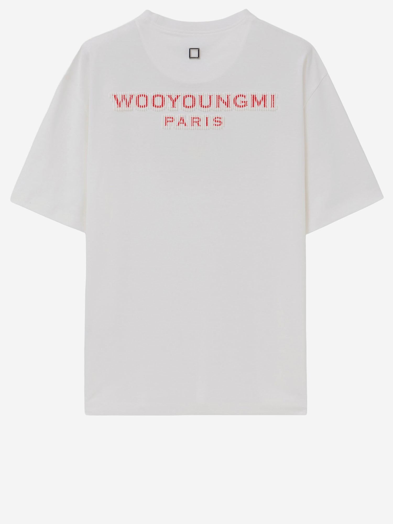T-SHIRT IN COTONE CON LOGO W261TS09 714W WOOYOUNGMI 