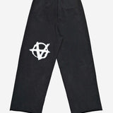 PANTALONI IN COTONE CON STAMPA UE54SP140X BLACKWHITE VETEMENTS 