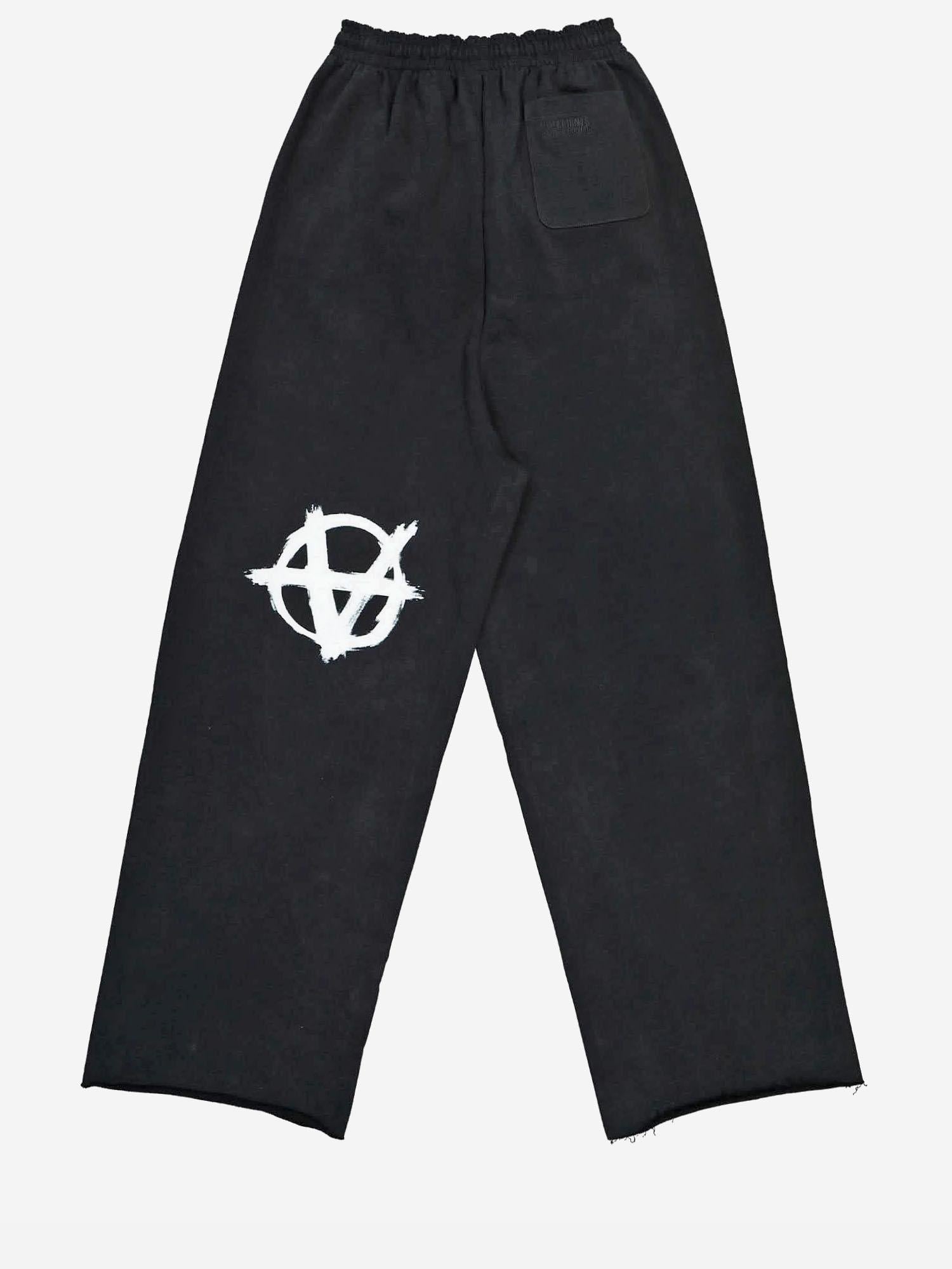 PANTALONI IN COTONE CON STAMPA UE54SP140X BLACKWHITE VETEMENTS 