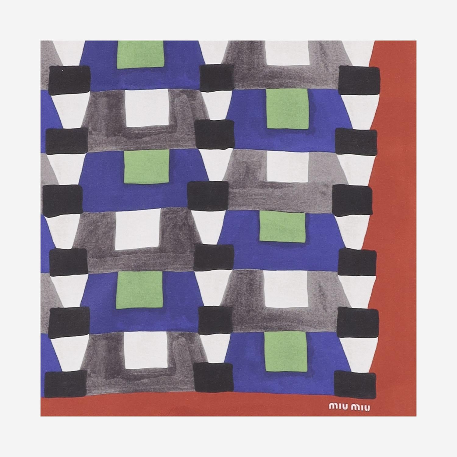 FOULARD IN SETA CON STAMPA 5FF065 2IG3F0PTA MIU MIU 