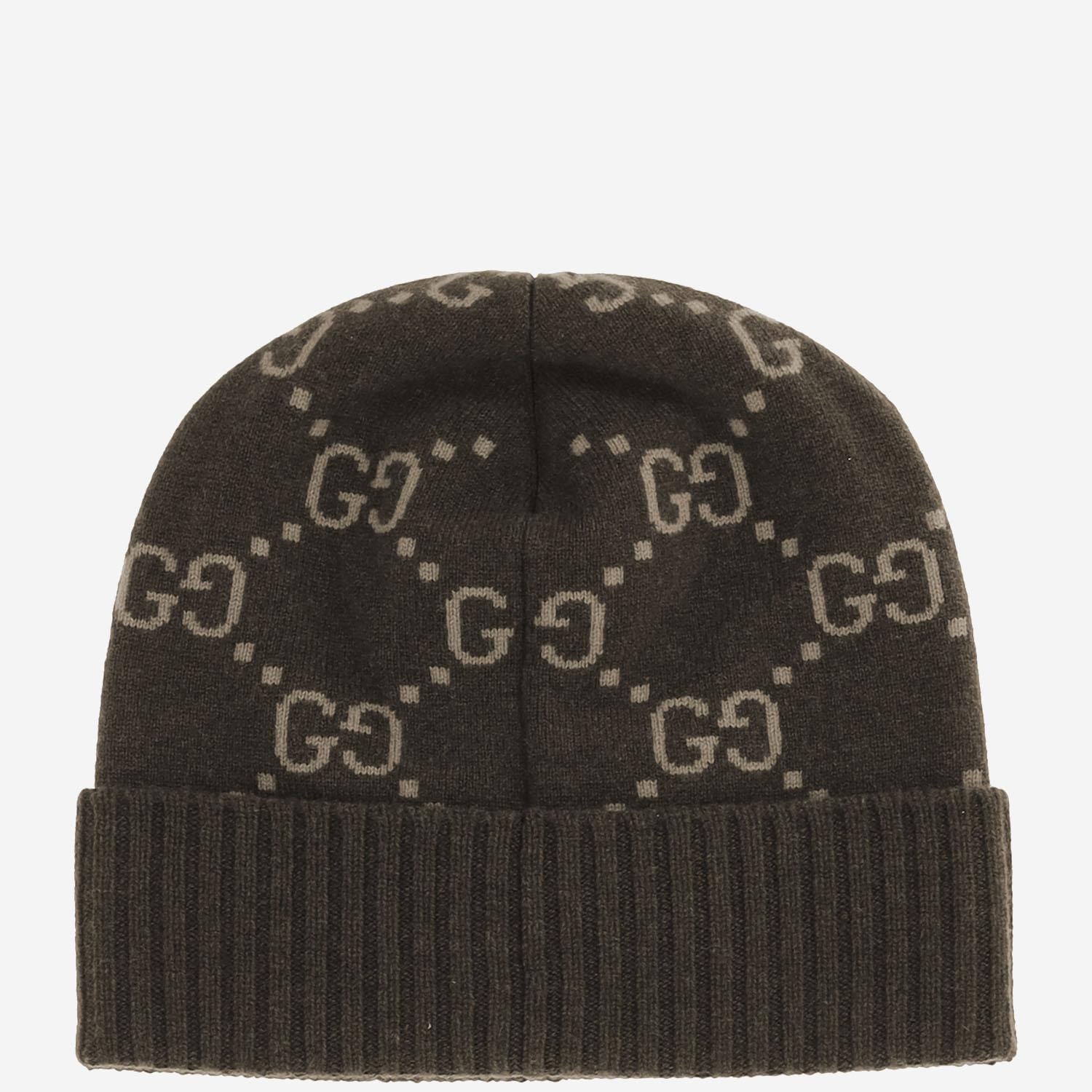 Beanie in jacquard di cashmere GG 811392 4GABX2579 GUCCI 