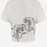 CAMICIA IN COTONE CON STAMPA TIGRI E LOGO 80OALF03 CNF03004 JUST CAVALLI 