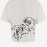 CAMICIA IN COTONE CON STAMPA TIGRI E LOGO 80OALF03 CNF03004 JUST CAVALLI 