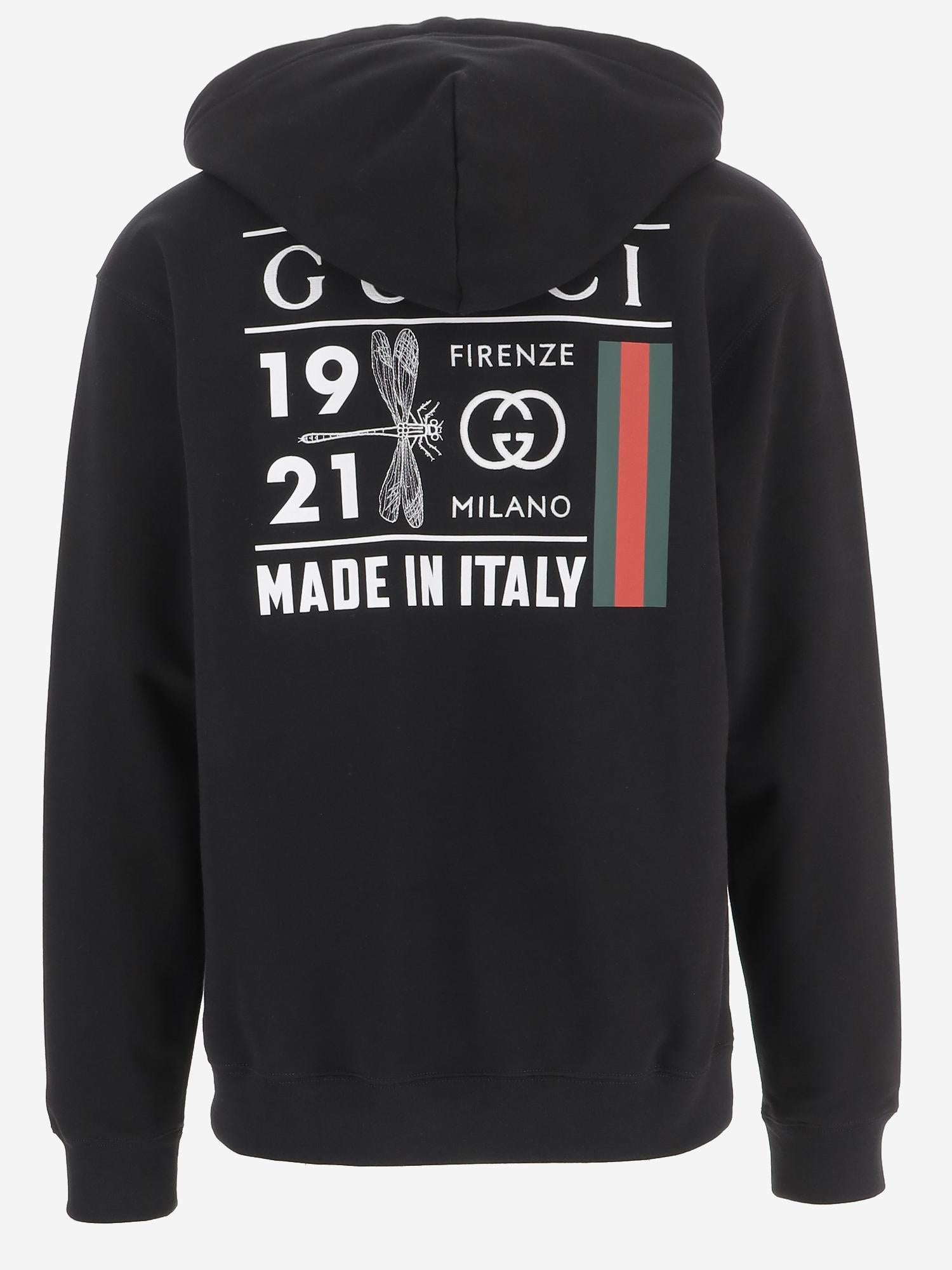 FELPA IN COTONE CON STAMPA GRAFICA 855976 XJHQT1043 GUCCI 