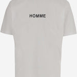 T-SHIRT IN COTONE CON LOGO HOT103 WHITE HOMME 