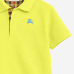 POLO IN COTONE CON LOGO 8117970 VIVIDLIME BURBERRY KIDS 