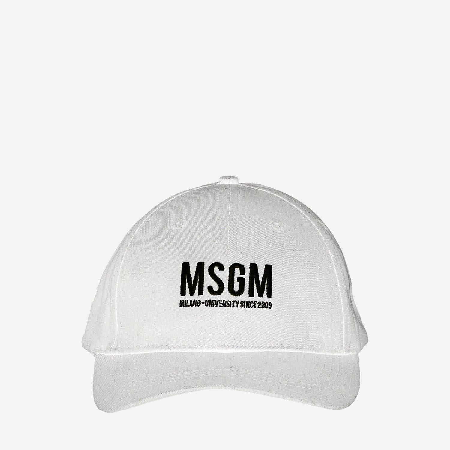 CAPPELLO DA BASEBALL IN COTONE CON LOGO S6MSJUBC019 001 MSGM KIDS 