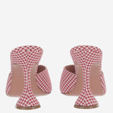 SANDALI LUPITA IN TESSUTO E PELLE LUPITASLIPPER 95REDWHITE AMINA MUADDI 