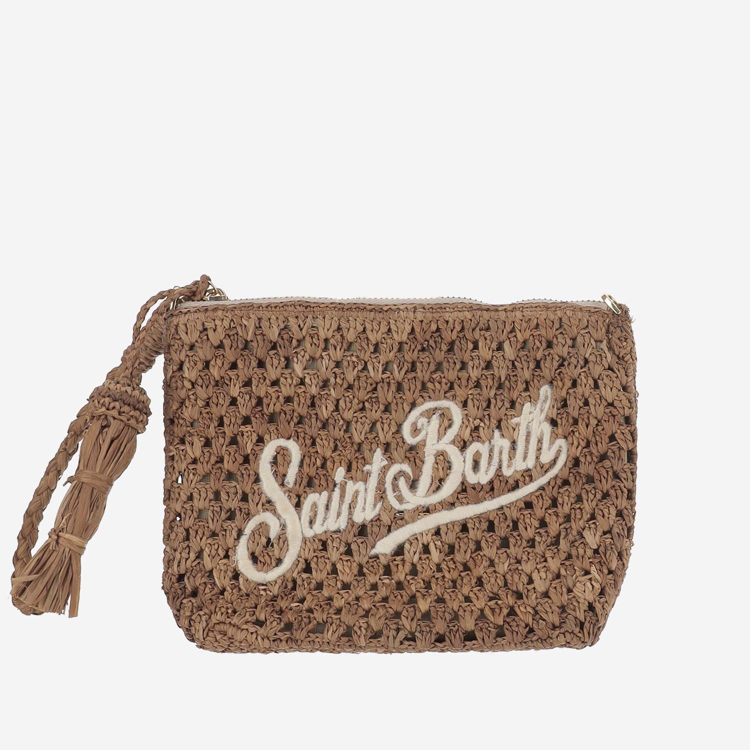 POCHETTE IN RAFIA CON LOGO RAFP001 09038L MC2 SAINT BARTH 
