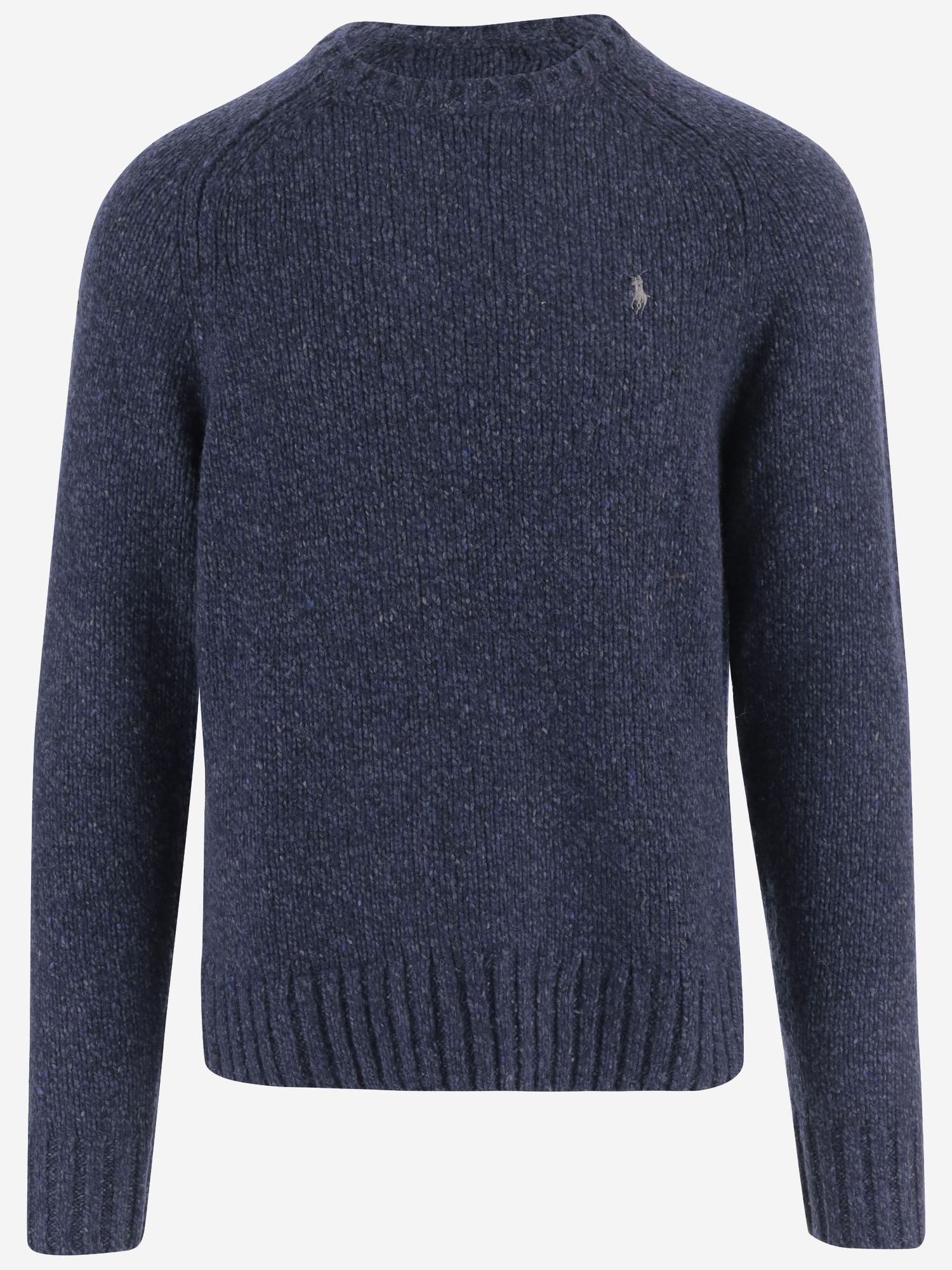 MAGLIONE IN MISTO LANA CON LOGO RICAMATO 710982142 001 POLO RALPH LAUREN 