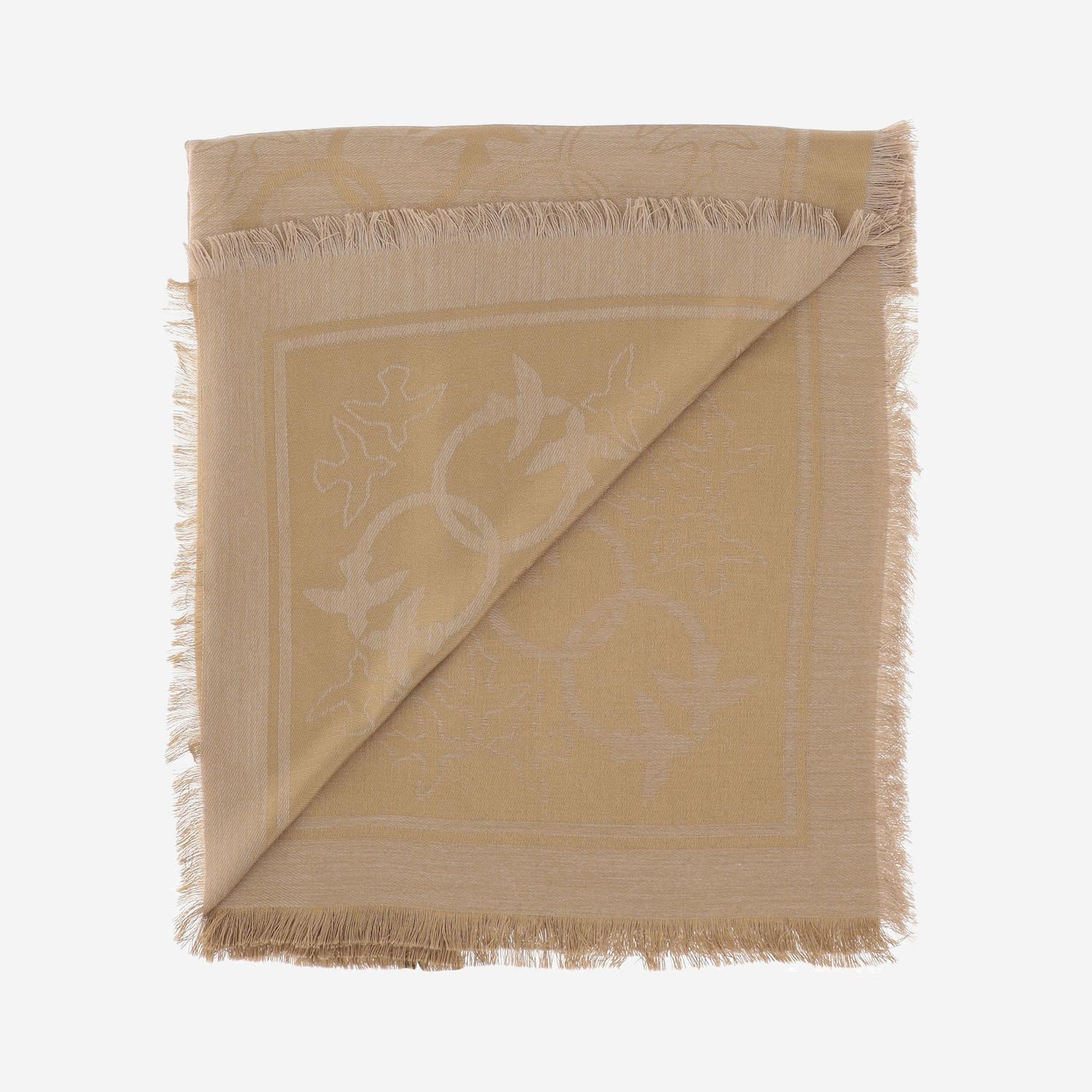 SCIARPA IN MISTO VISCOSA CON MOTIVO LOVE BIRDS 106017 A2ZHC65 PINKO 