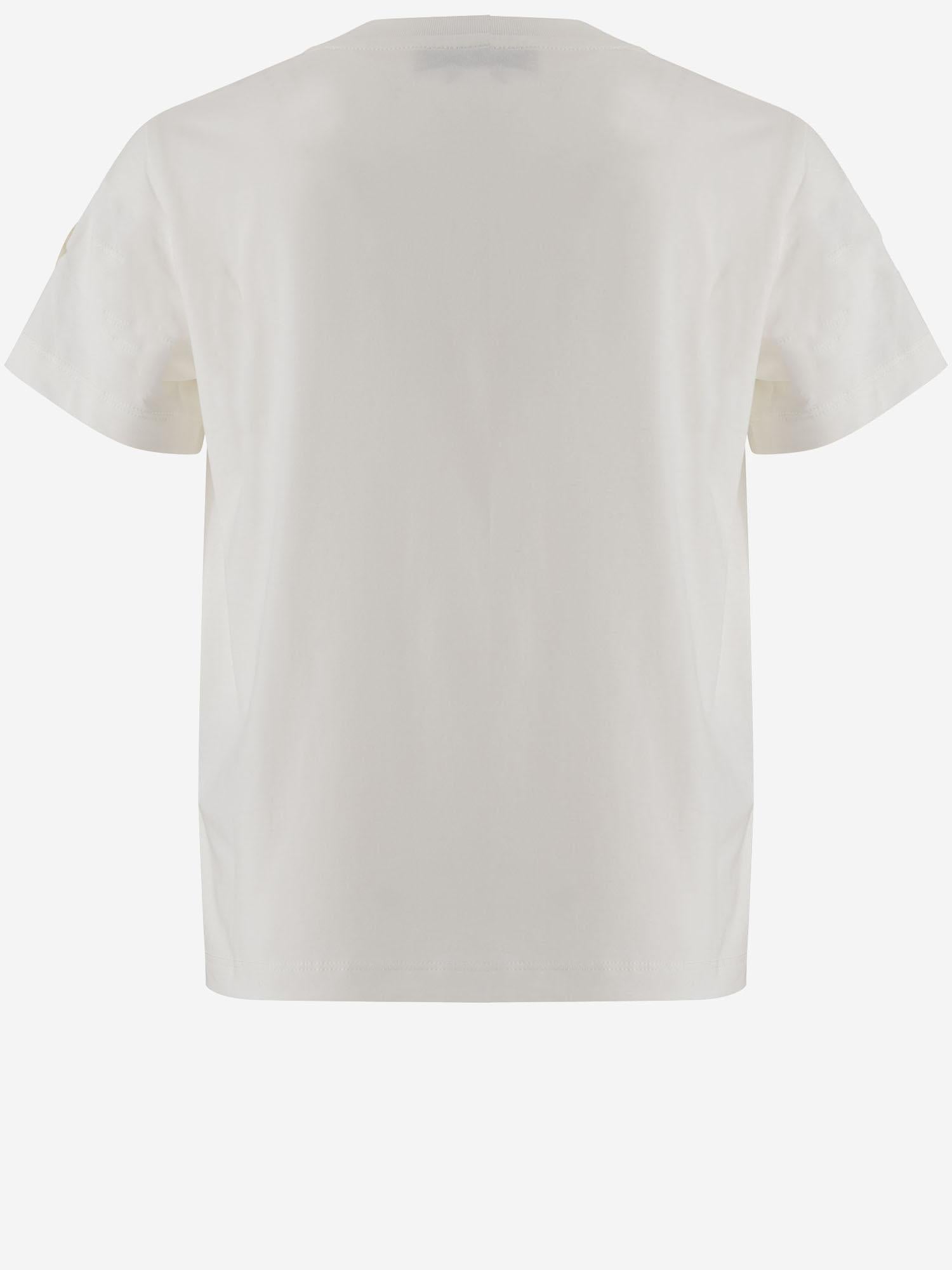T-shirt in cotone con logo 8C0002589AFV 034 MONCLER ENFANTS 
