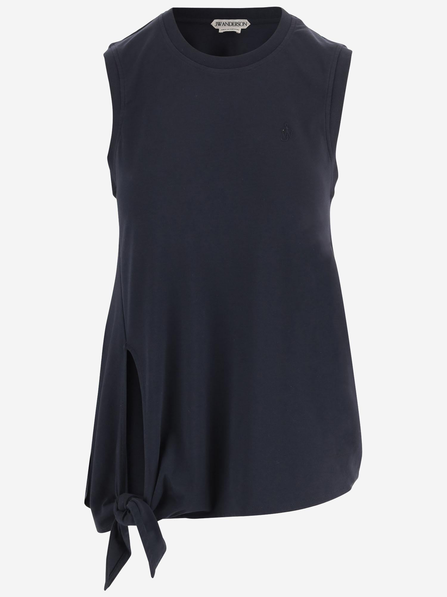 MAGLIA SMANICATA IN COTONE CON NODO LATERALE JO0284 PG1810888 JW ANDERSON 