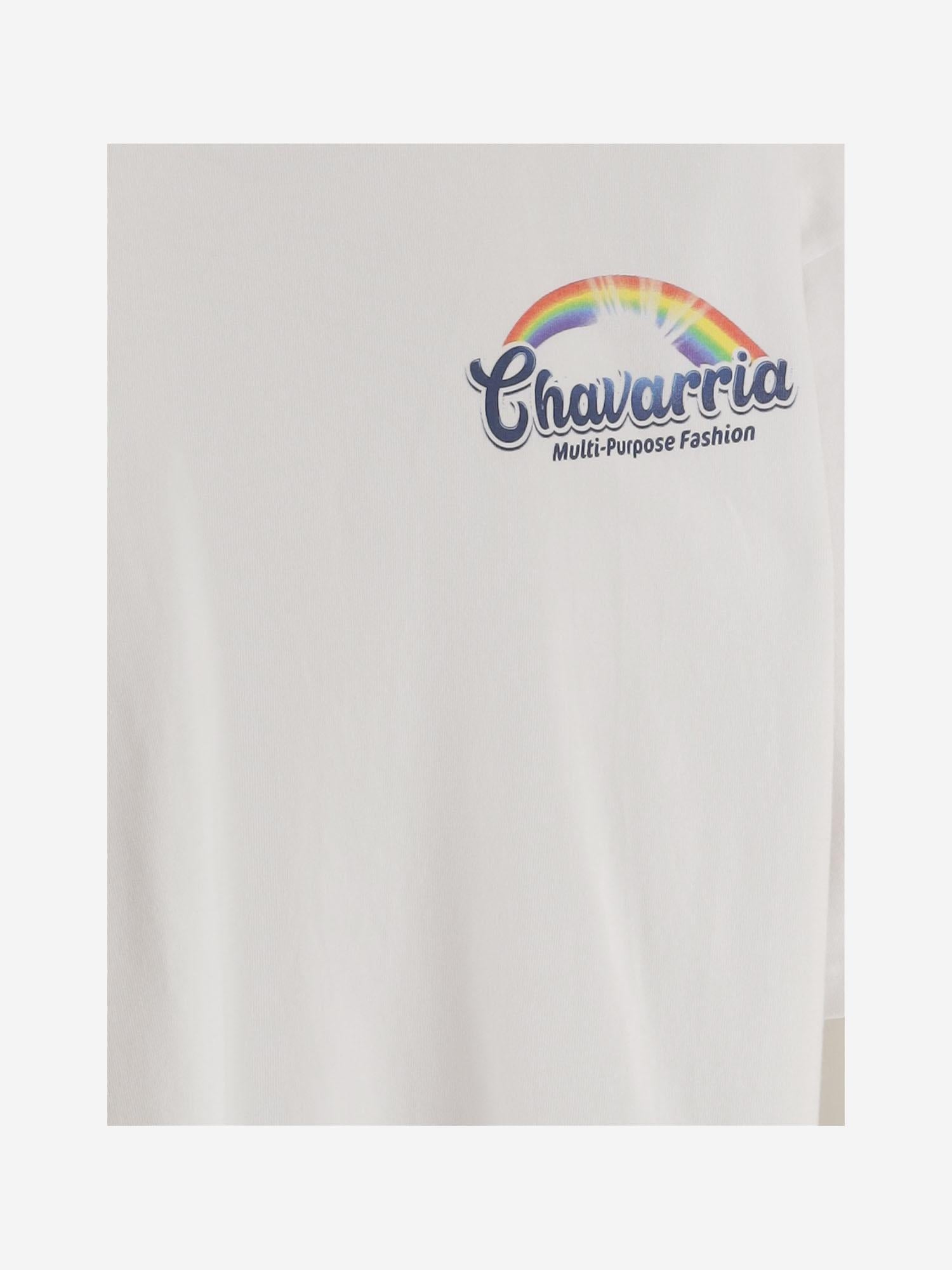 T-SHIRT IN COTONE CON STAMPA ARCOBALENO WCJSY0207 000 WILLY CHAVARRIA 