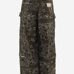 JEANS IN COTONE CON MOTIVO BANDANA DAM26B01 ARMY DONT @ ME 