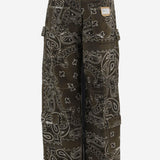 JEANS IN COTONE CON MOTIVO BANDANA DAM26B01 ARMY DONT @ ME 