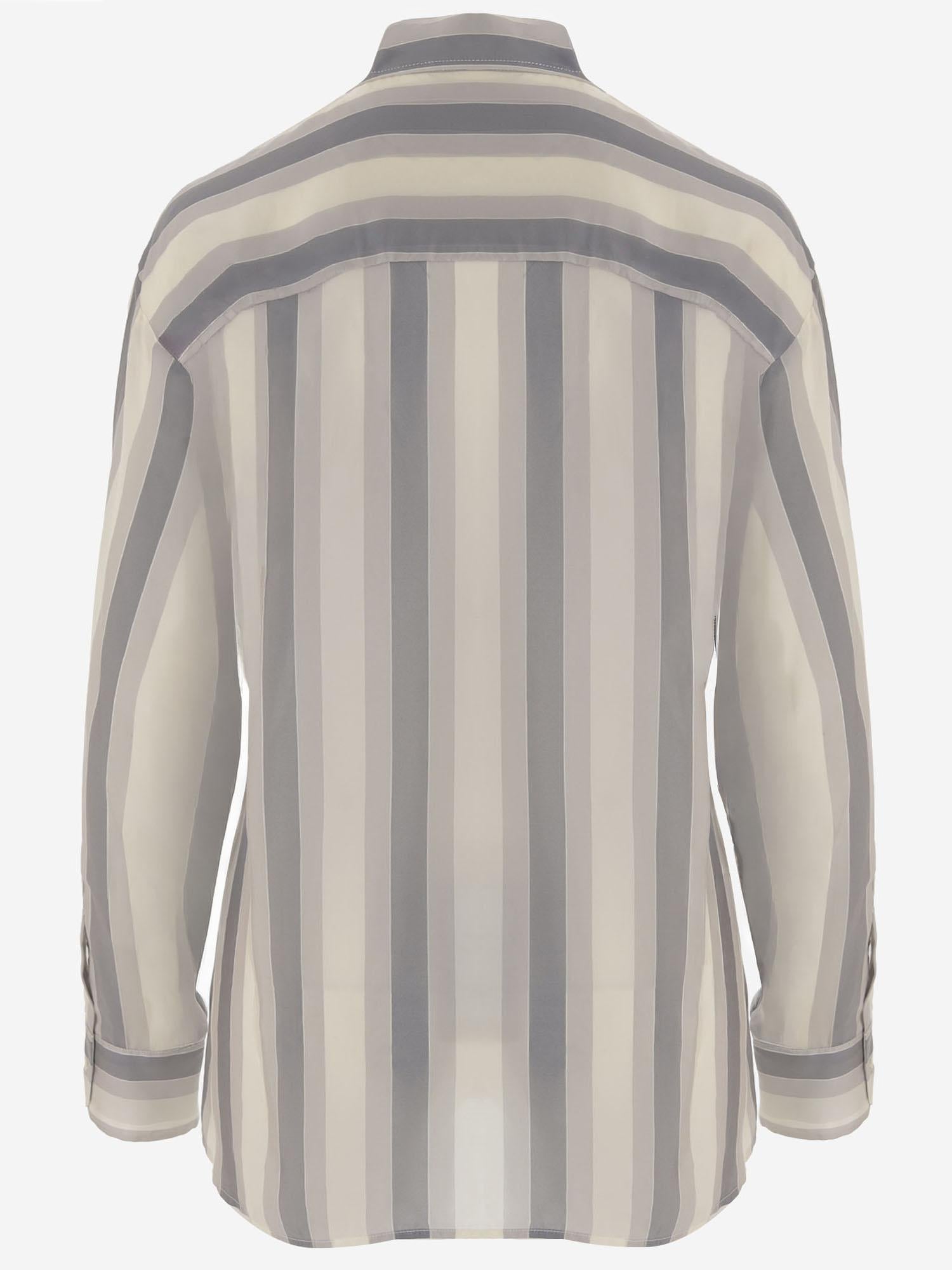 CAMICIA IN CUPRO A RIGHE CHFS21944846 862 THE FRANKIE SHOP 