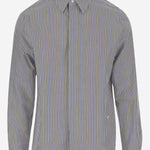 CAMICIA IN MISTO COTONE CON MOTIVO A RIGHE 762914 V3ZC14012 BOTTEGA VENETA 