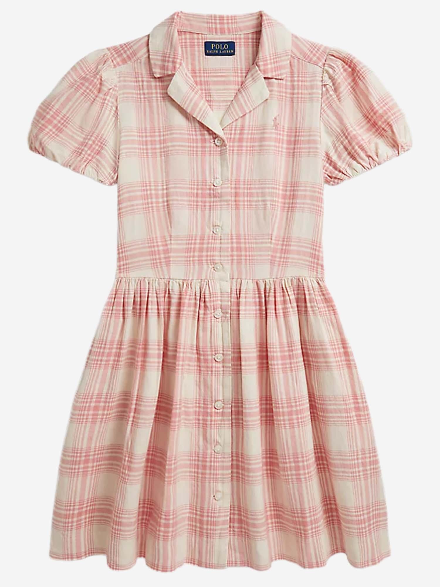 ABITO IN LINO E COTONE A QUADRI 313A11980 001 POLO RALPH LAUREN KIDS 