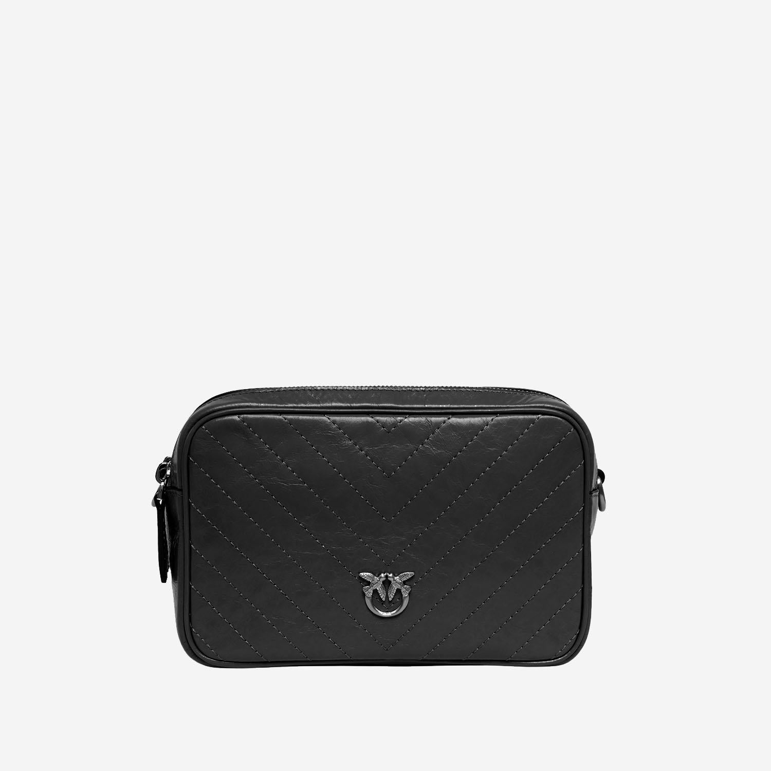 BORSA A TRACOLLA IN PELLE CHEVRON 104336 A2JCZ99E PINKO 